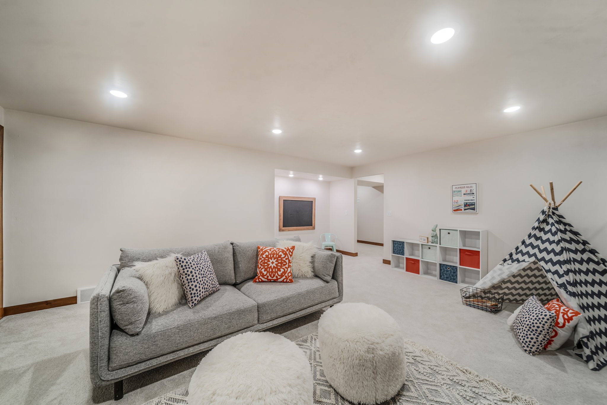 lower-level rec room