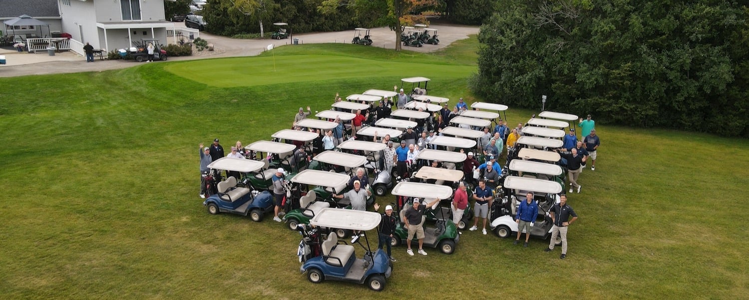 Chip-In for a Cause Golf Outing Drone Shot